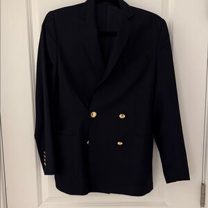 Officine Generale Navy Blazer with Gold Buttons